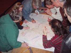 Waterford citizens at the March 2003 traffic calming planning meeting
